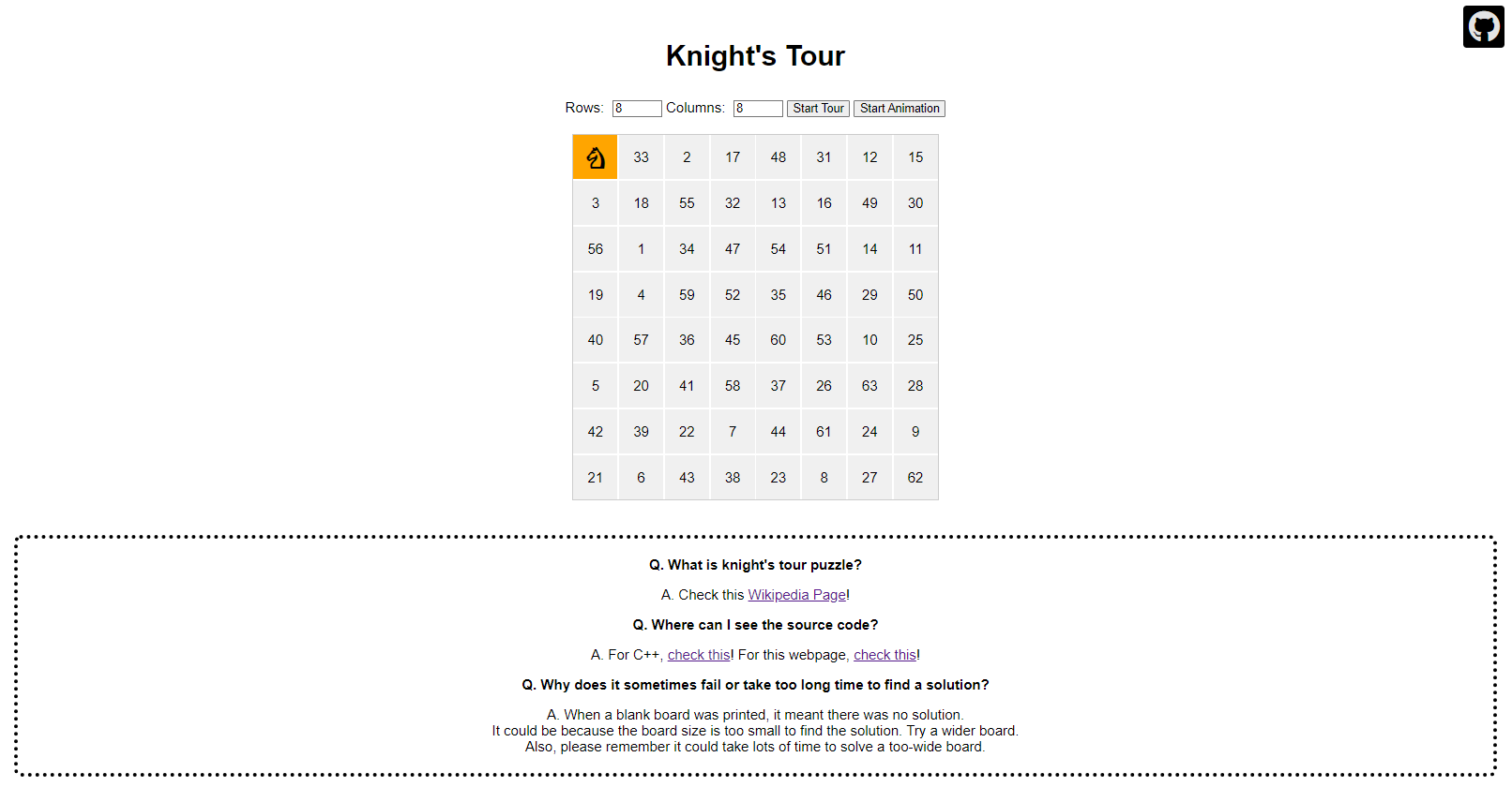 Knight's Tour